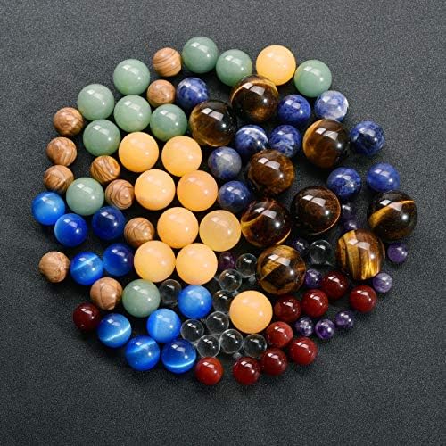 Jovivi 9 Planets Solar System Crystal Ball Decor