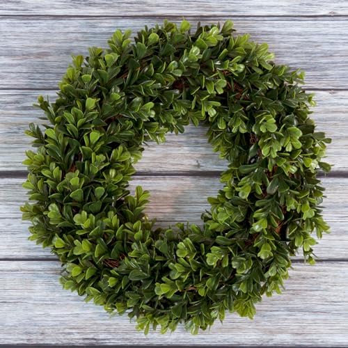 Pure Garden 12-Inch UV Resistant Boxwood Wreath