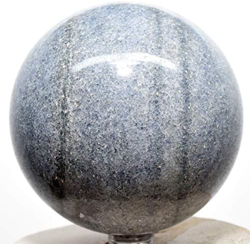 HQRP 31 Inch 15lb Blue Dumortierite Sphere Natural Decor Gemstone with Stand