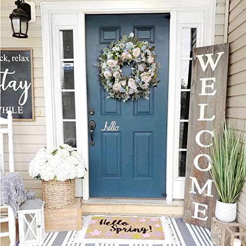 WANNA-CUL 24 Inch Spring Floral Wreath for Front Door