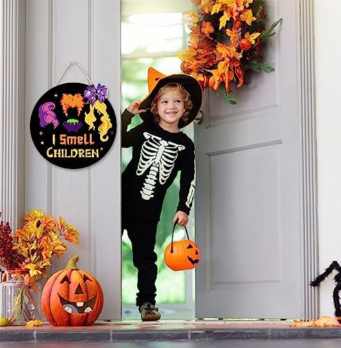 Hocus Pocus Halloween Wreath Door Sign with Bow