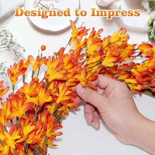 20 Inch Artificial Forsythia Flower Wreath for Front Door Farmhouse Decor