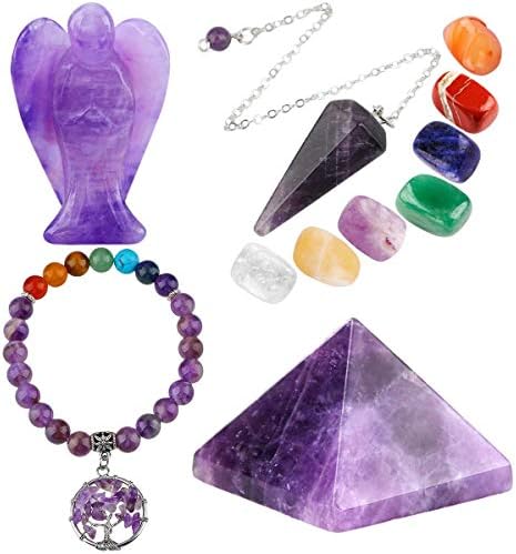 Mookaitedecor Healing Crystal Set with Wishing Bottles