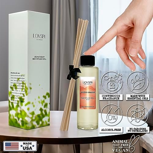 LOVSPA Spiced Cinnamon Orange Reed Diffuser Refill Bundle