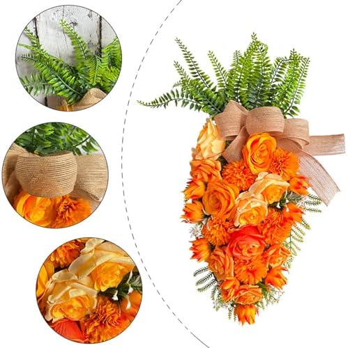 196inch Easter Carrot Wreath Artificial Decor