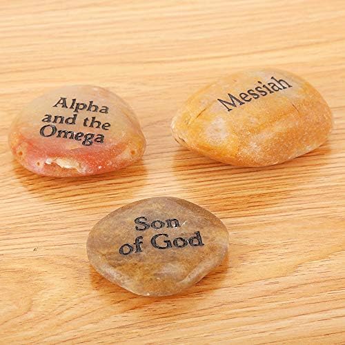 16PCS Names of Jesus Christ Engraved Stones