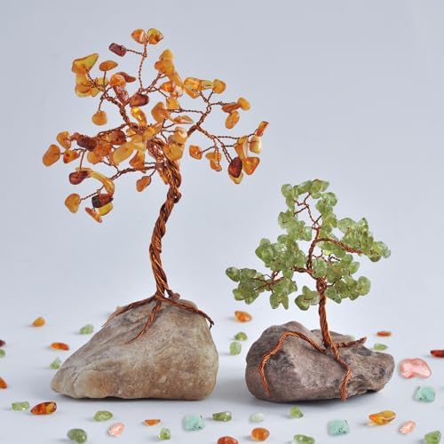 PATIKIL Crystal Tumbled Chips Stones 2 Sets Multicolor for Aquarium and Decor