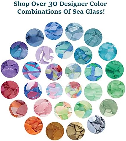 Nautical Crush Trading Sea Glass Mix 55 Ounces Purple Frosted White