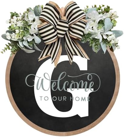 Billamb 26 Letter Front Door Welcome Wreath