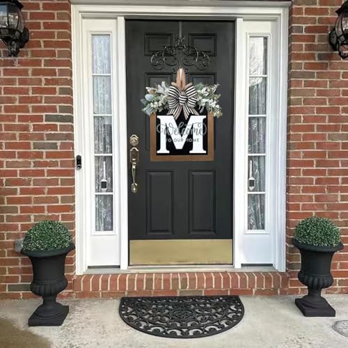 16 Personalized M Letter Wooden Welcome Sign