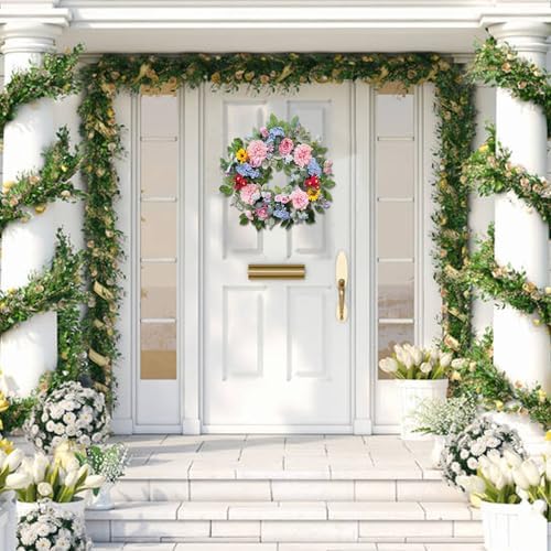 24 Inch Spring Summer Wreath for Front Door