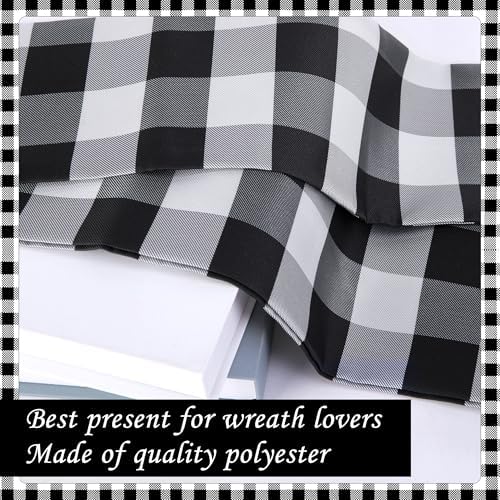 RunNico 2 Pack Plaid Door Wreath Sash