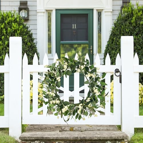 20 Inch Artificial Eucalyptus Wreath for Front Door