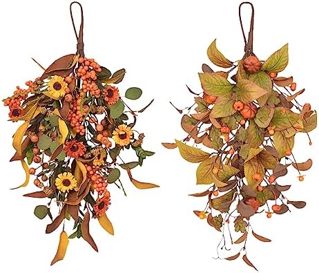 197 Inch Fall Harvest Teardrop Swag Wall Hanging