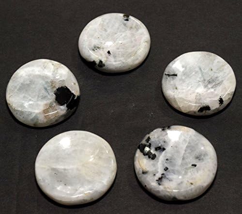 HQRP 35mm Rainbow Moonstone Stand for Sphere Egg Sparkling Worry Stone