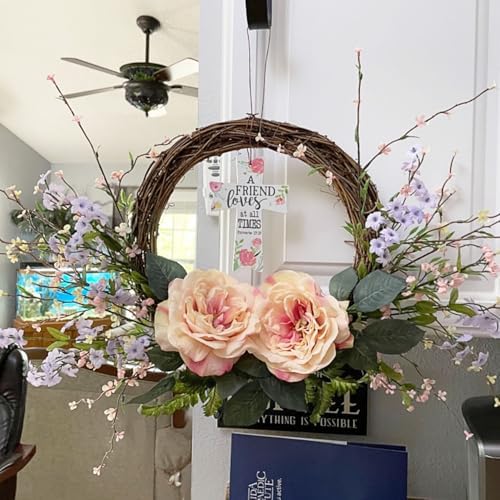 7PCS 10 Inch Natural Rattan Wreaths for Decor