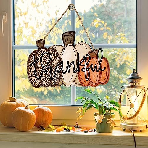 Deroro Fall Pumpkin Door Sign Thanksgiving Decor