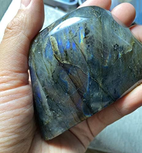 CrystalWonder Natural Labradorite Moonstone Healing Crystal Purple Flash