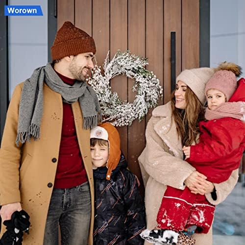 Worown 6 Pcs 10 Inch Natural Grapevine Wreaths for DIY Crafts
