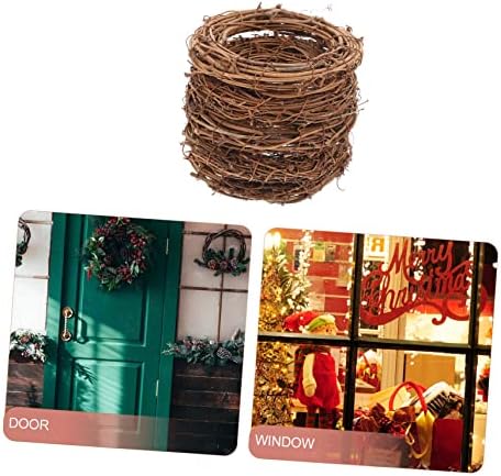 IMIKEYA 20pcs Christmas Woven Rattan Door Wreath Decor