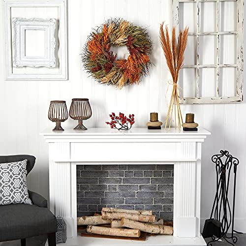 Nearly Natural 26 Inch Fall Sorghum Artificial Wreath