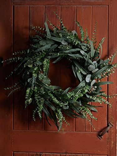 24 Inch Artificial Eucalyptus Wreath for Front Door