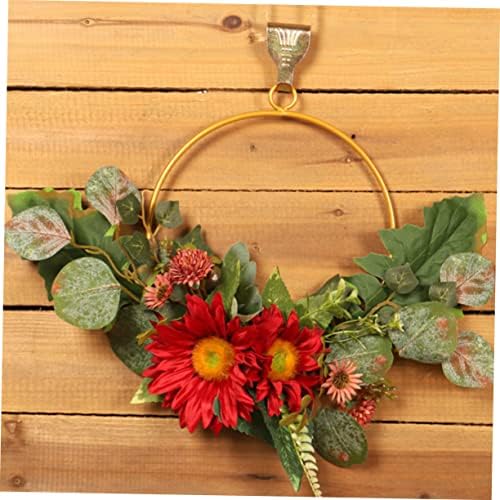 PRETYZOOM Artificial Sunflower Wreath for Thanksgiving Decor