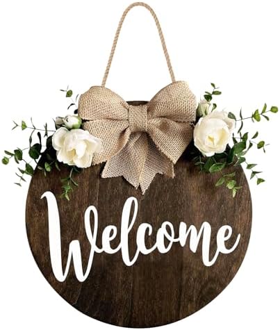 MayAvenue Welcome Wreath Front Door Decor Sign