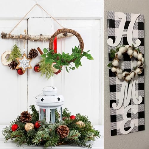 9 Pcs 10 Inch Natural Grapevine Wreath Set for DIY Crafts and Home Decor