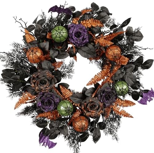 22 Inch Halloween Wreath Front Door Decor