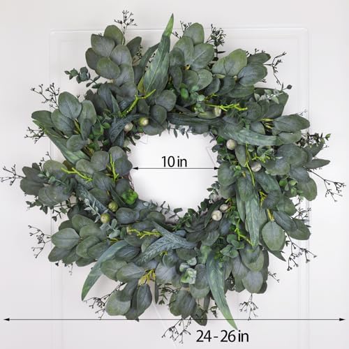 24-26 Inch Eucalyptus Wreath for Front Door