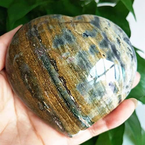 Natural Sea Jasper Stone Crystal Heart for Feng Shui