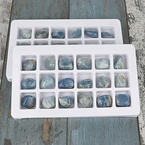Blue Caribbean Calcite Tumbled Stones Collection Box