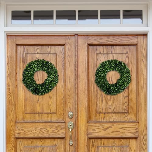 Boxwood Wreath 165 Inch UV Resistant All Season Decor