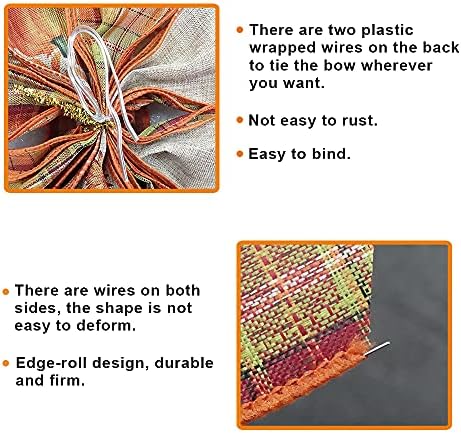 Large Fall Pumpkin Bow Wreath for Thanksgiving and Autumn Decor