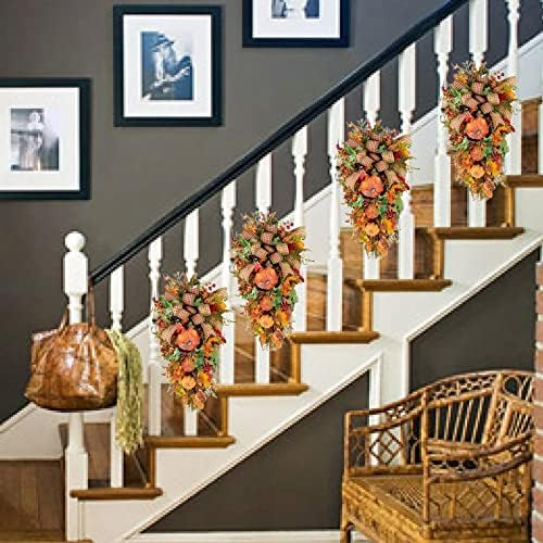 Fall Swag Wreath - Autumn Thanksgiving Door Decor