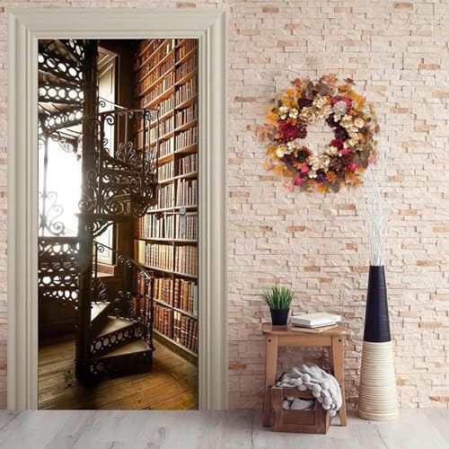 TEMPUS 24 Inch Artificial Fall Wreath - Red Gold Rose Floral Decor for Front Door Thanksgiving Harvest Wall Hanging