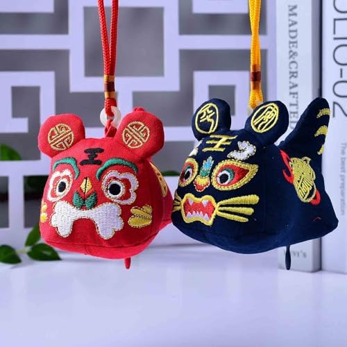 Handcrafted Mugwort Tiger Perfume Bag Car Air Freshener with Pendant