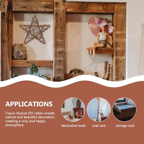 Artibetter Rattan Wreath Frame for DIY Crafts and Wall Decor