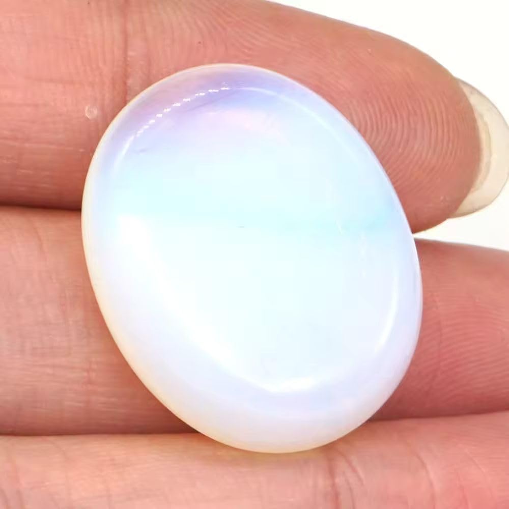 Approx 26x22mm Oval Natural Stone Palm Worry Stone