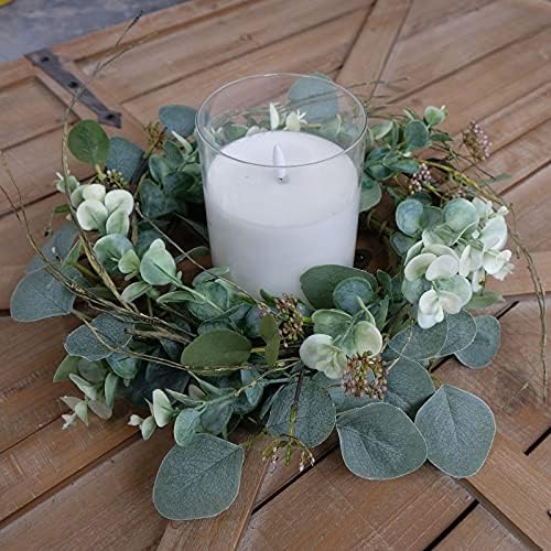 Idyllic 12 Inch Artificial Eucalyptus Wreath 2 Pack