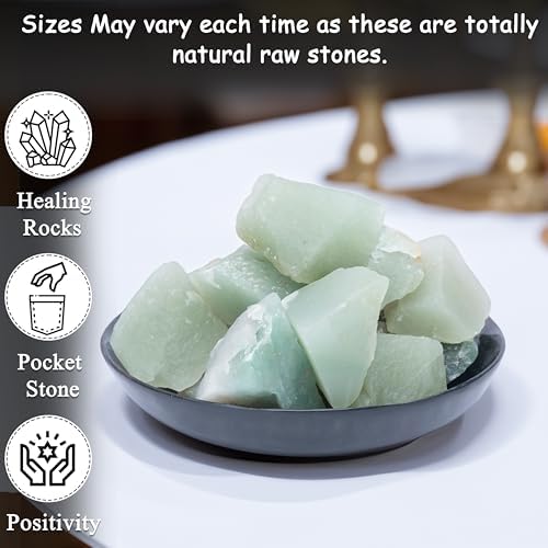 14 LB Green Jade Rough Stones for Chakra Balancing and Decor