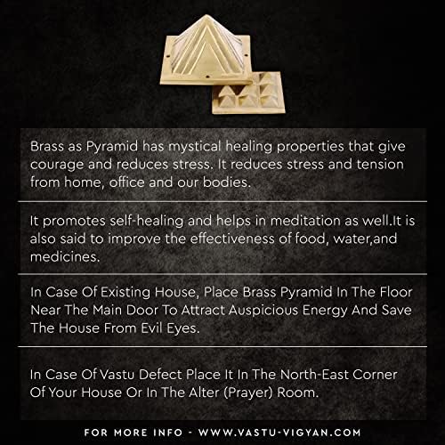 Brass 2 Layer Vastu Pyramid for Home and Office