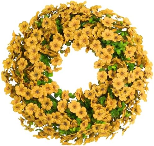 20 Inch Artificial Spring Summer Wreath for Front Door