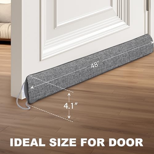 UUYUUY Door Draft Stopper 48 Grey All-Season Gap Filler