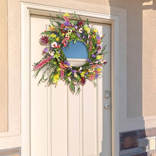 Hotop 2 Pcs Spring Summer Door Wreath for Front Door