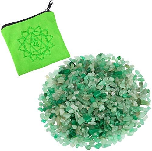 Rockcloud Green Aventurine Tumbled Stones Chakra Bag Healing