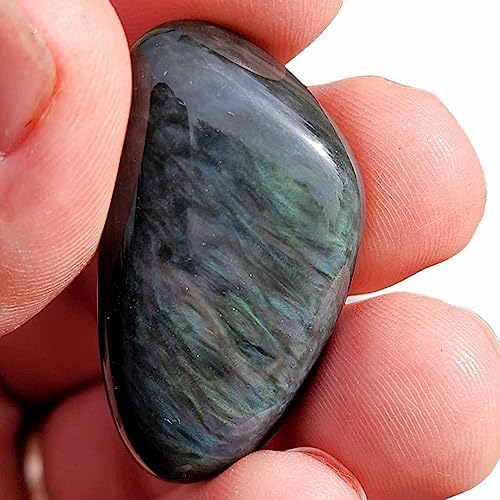 Velvet Obsidian Tumbled Stones - One Pound Premium