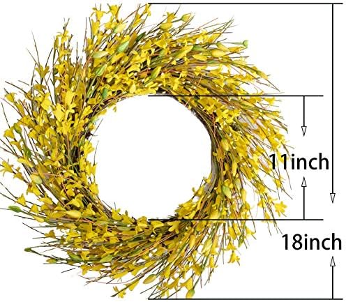 Bibelot 18 Inch Artificial Forsythia Flower Wreath