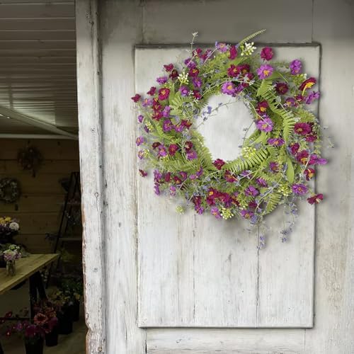 CISDUEO 20 Inch Spring Wreath for Front Door